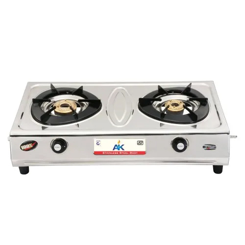 AK- 213 Stainless Steel Two Burner Gas Stove