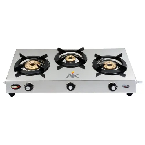 AK- 309 Stainless Steel Three Burner Gas Stove