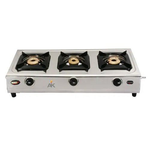 AK- 310 Stainless Steel Three Burner Gas Stove