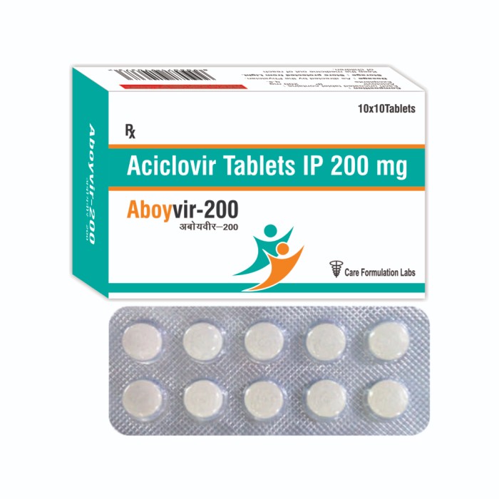 Aciclovir IP 200mg.