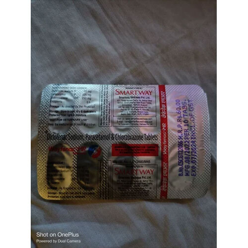 Diclofenac Sodium Paracetamol And Chlorzoxazone Tablets - Drug Type: General Medicines