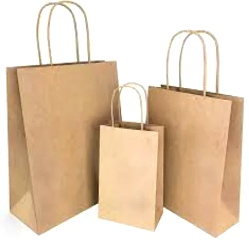 Paper Shopping Bags - Color: Brown