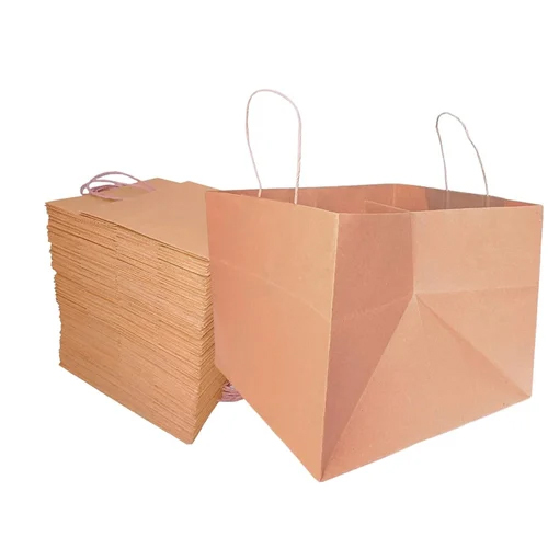 Brown Paper Bag For Pizza - Max Load: 5  Kilograms (Kg)