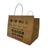 Eco Friendly Paper Bags - Biodegradable | Size 9x11x9", Brown Color, Maximum Load Capacity 3 Kg, Customizable Designs With Rope Handles