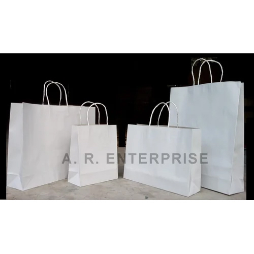 Plain White Paper Carry Bag