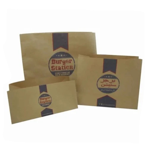 Square Bottom Paper Pouch - Biodegradable Kraft Paper, 14 Inch Height, Natural Brown Color, Holds 3kg, Customizable Designs & Patterns