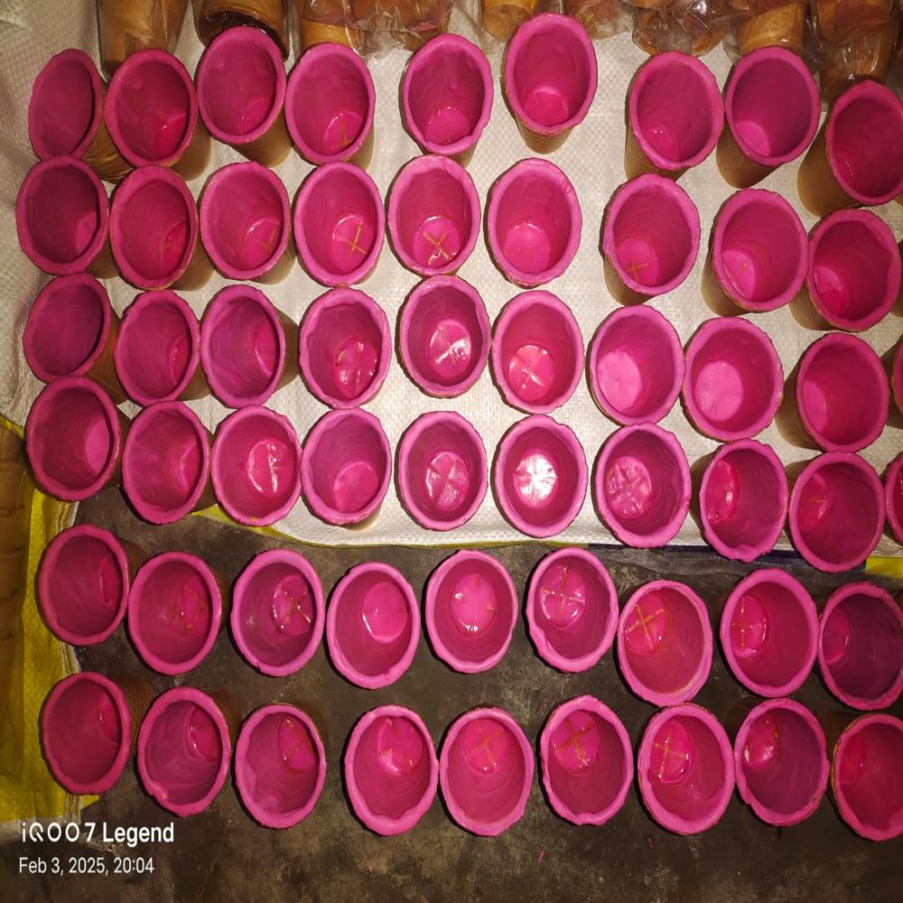 Rose Coating Cups - Edible Solid Cups, Sweet Flavor For Tasty & Healthy Tea & Coffee Serving