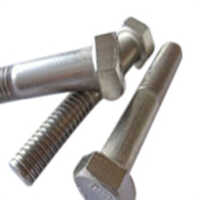 Hex Bolt Half Thread - Silver Powder Coated, Size 76.2-203.2 mm | Adjustable Weight, Industrial-Grade Fastener for Versatile Applications