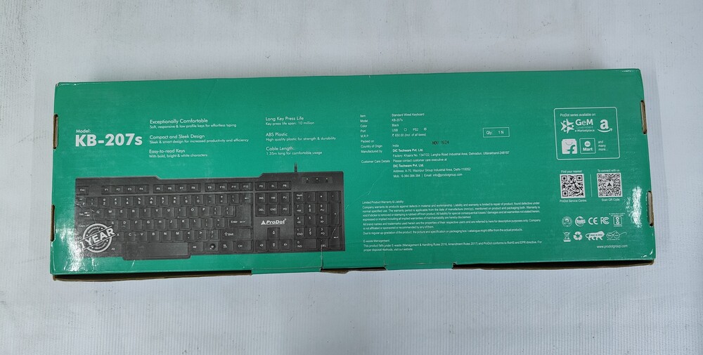 Prodot Kb-207s Wired Keyboard