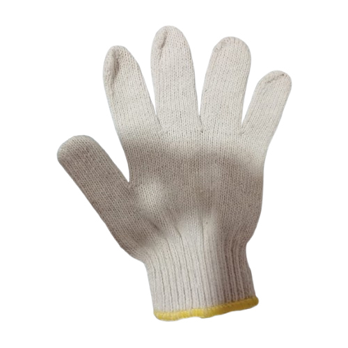 White Hand Knitted Gloves - Design: Modern