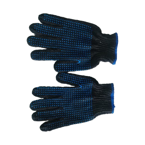 Cotton Knitted Safety Hand Gloves - Design: Modern