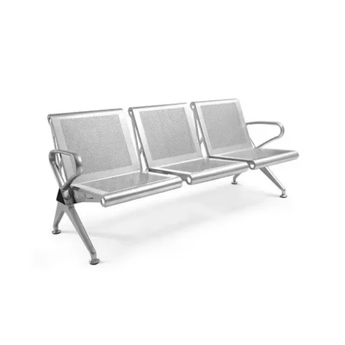 Three Seater Waiting Chair - Color: Silver