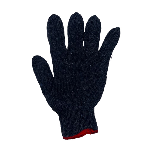 Full Fingered Blue Cotton Knitted Gloves - Design: Modern