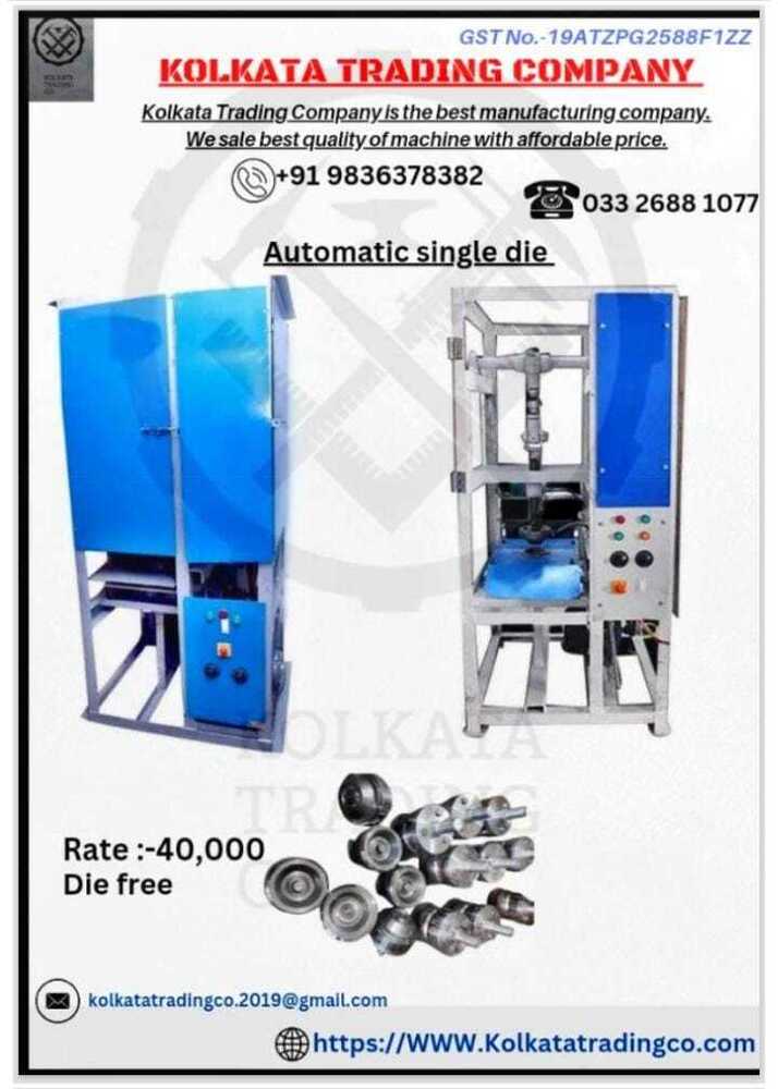 Automatic single die paper plates machine