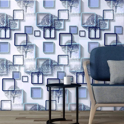 Winter Tree 3D Design Vinyl Self Adhesive Wallpaper - Material: Pvc