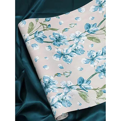 Floral Wallpaper Roll - PVC Material, 45x500CM Size | Waterproof, Modern Sticker Design for Elegant Living Room Decor