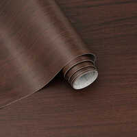 Kitchen Wooden Wallpaper - Pvc, 45x200 Cm, Classic Brown Color | Waterproof, Moisture-proof, Modern Glossy Design For Stylish Living Room