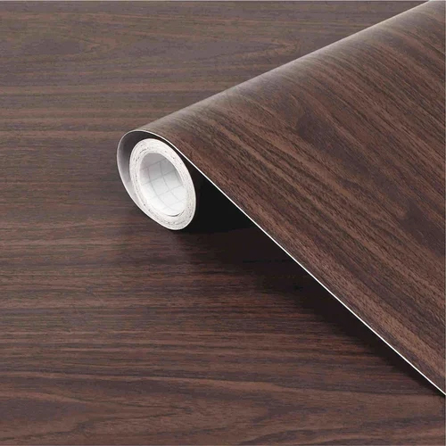Brown Wooden PVC Self Adhesive Wallpaper - 45x500 cm , Waterproof, Easy to Clean, Modern Style Wall Decor Solution