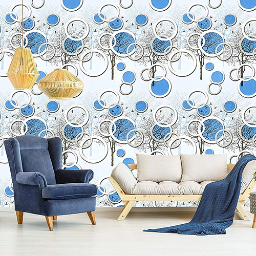 3D Designer PVC Wallpaper - 45x500 CM | Waterproof, Modern Style for Elegant Wall Decor