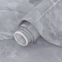 Waterproof Grey Marble Self Adhesive Wallpaper - Paper Material, 60x200 Cm Size | Modern Style, Easy Application For Elegant Wall Decor