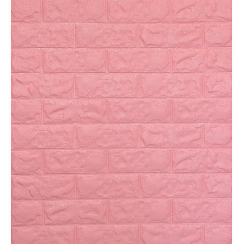 3D PINK BRICK SELF ADHESIVE WALLPAPER