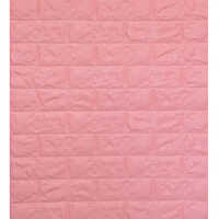 3d Pink Brick Self Adhesive Wallpaper - Pe Foam Material, Different Sizes Available | Modern Design, Moisture-proof, Easy Installation