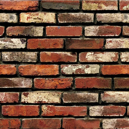 Rust Red Brick Self Adhesive Vinyl Wallpaper - Material: Pvc