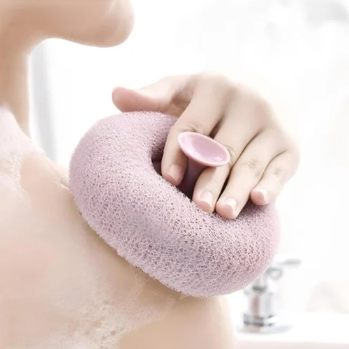 Body Bath Scrub Exfoliating Shower Loofah - Color: Pink