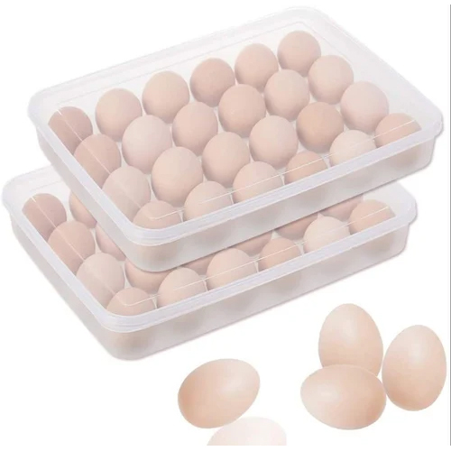 24 Grid Egg Storage Box - Color: Transparent