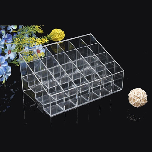 24 Compartment Lipstick Storage Box Acrylic Cosmetic Organizer