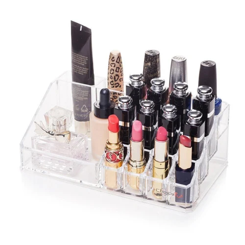 Acrylic Cosmetic Makeup Organizer Lipstick Holder Stand - Color: Transparent