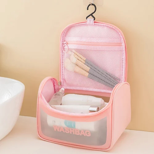 Travel Wash Bag Toiletry Organizer Bag - Color: Pink