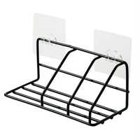 Metal Bathroom Shower Caddy - Metal, 21x9x8 Cm, Glossy Black Finish | Stylish Rectangular Design For Organized Shower Essentials