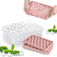 33 Grid Mini Ice Ball Tray - Plastic, Different Sizes , Rectangle Shape, Brown Color, Smooth Surface Finish For Effortless Ice Ball Removal