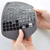 Silicone Ice Cube Tray - 24x12 Cm, Black Rectangular Design With Smooth Surface Finish For Easy Ice Release