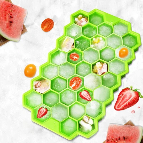 Honeycomb Silicone Ice Cube Tray - Color: Green