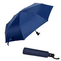 3 Fold Umbrella - Nylon Canopy, 3-fold Design, Sturdy Aluminum Shaft, Classic Black Color | Auto Open Button, All Season Versatility