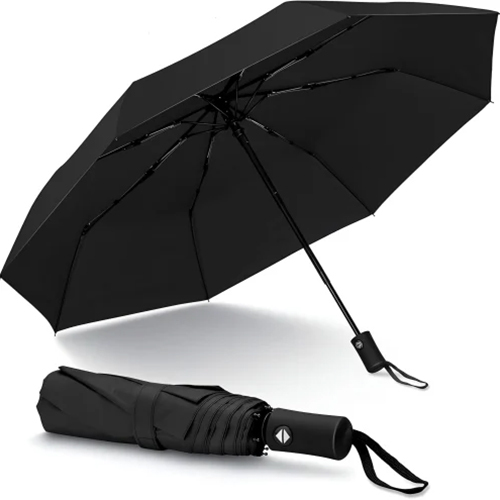 Auto Open Close Umbrella - Color: Black