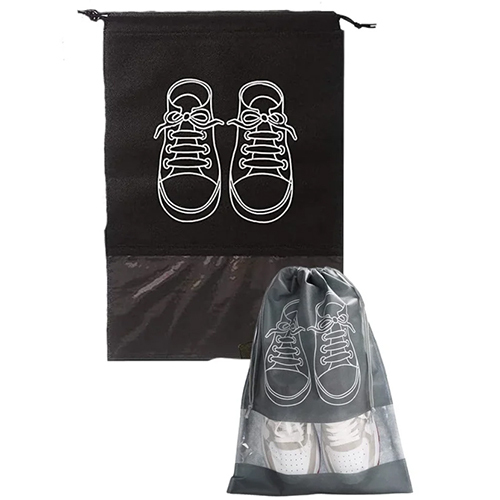 Non Woven Shoe Bag - Color: Black