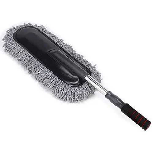 Microfiber Car Duster With Extendable Handle - Color: Black