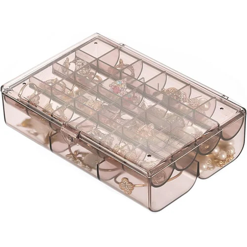 Acrylic Jewellery Box - Color: Brown