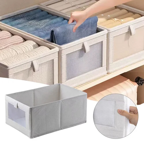 Foldable Clothes Storage Box - Color: White