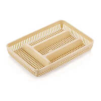 Plastic Organizer Tray - Durable Plastic Material, 28x20x4 Cm Size | Ideal For Kitchen, Bathroom, Office Organization, Standard Design