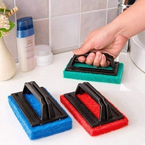 Tile Cleaning Scrubber Brush With Handle - Color: Multi