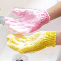 Body Scrubber Glove - Nylon Material, Multi-color Design | Industrial Use, Body Wash Compatible, Effective Exfoliating Feature