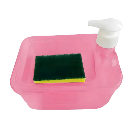 2 In 1 Liquid Soap Dispenser - Color: Pink