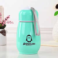 Penguin Shaped Water Bottle - Stainless Steel, 150 Milliliters , Vibrant Blue, Easy-to-hold Round Shape, Available In Different Sizes