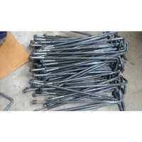 L Shape Foundation Bolts - Round Shape, M6 Onwards, Sleek Black Color, Polished Finish, Durable Powder Coated Surface | Reliable Hardware Fitting Solutions