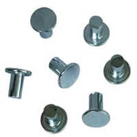 Flat Head Rivets - Silver Polished Finish, Round Shape, Available In Sizes M3 Onward For Hardware Fitting Applications