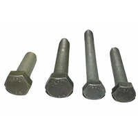 Mild Steel Fasteners - M3 Onward, Grey Color, Hexagon Head, Round Shape, Polished Finish | Durable And Reliable For Industrial Applications
